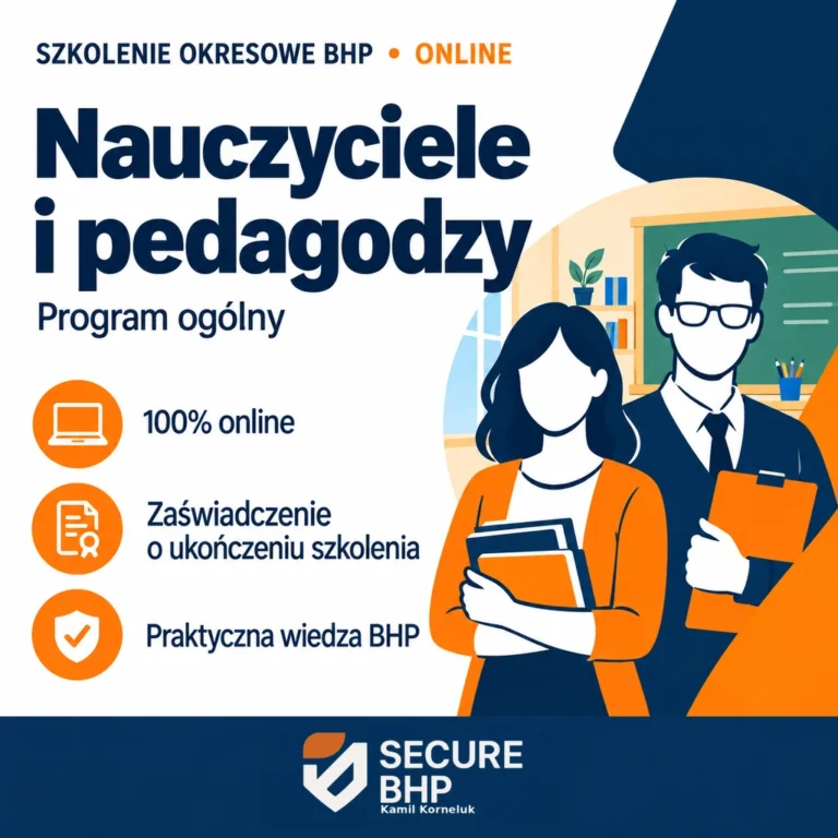Szkolenie okresowe BHP dla nauczycieli i pracowników pedagogicznych – program ogólny online — Secure BHP