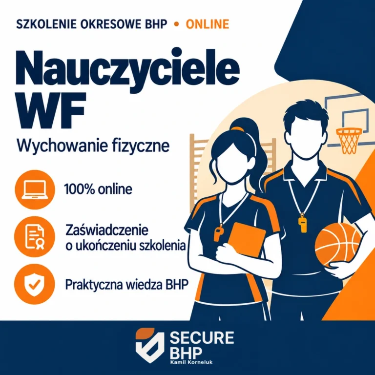 Szkolenie okresowe BHP dla nauczycieli wychowania fizycznego online — Secure BHP