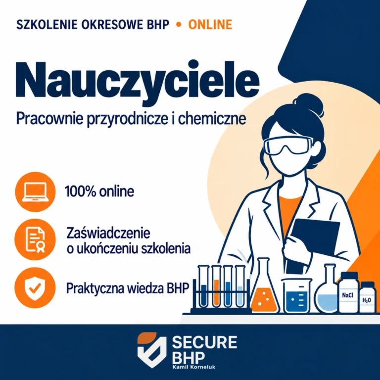 Szkolenie okresowe BHP dla nauczycieli pracowni przyrodniczych i chemicznych online — Secure BHP
