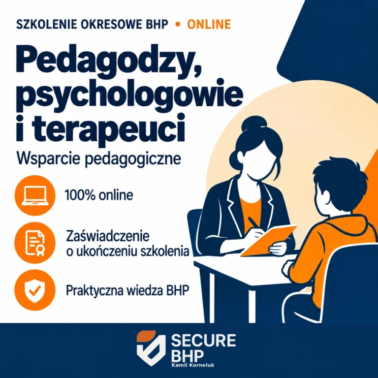 Szkolenie okresowe BHP dla pedagogów, psychologów i terapeutów pedagogicznych online — Secure BHP