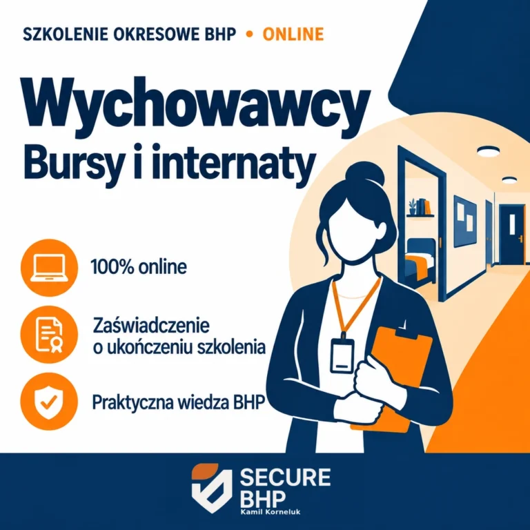 Szkolenie okresowe BHP dla wychowawców burs i internatów online — Secure BHP