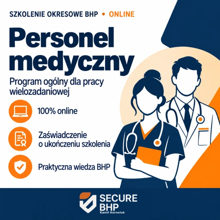 Szkolenie okresowe BHP dla personelu medycznego – program ogólny dla pracy wielozadaniowej online — Secure BHP