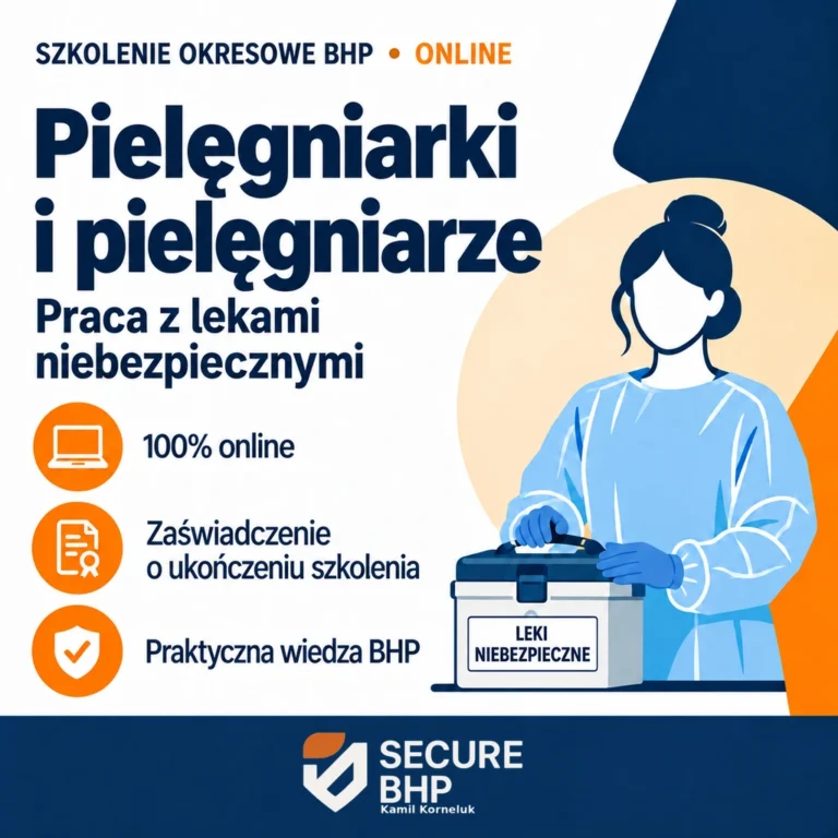 Szkolenie okresowe BHP dla pielęgniarek i pielęgniarzy pracujących z lekami niebezpiecznymi online — Secure BHP