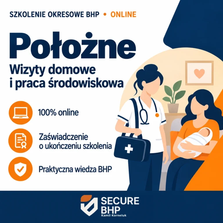 Szkolenie okresowe BHP dla położnych środowiskowych i wykonujących wizyty domowe online — Secure BHP