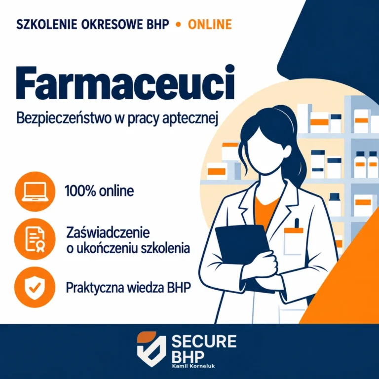 Szkolenie okresowe BHP dla farmaceutów wykonujących pracę apteczną online — Secure BHP
