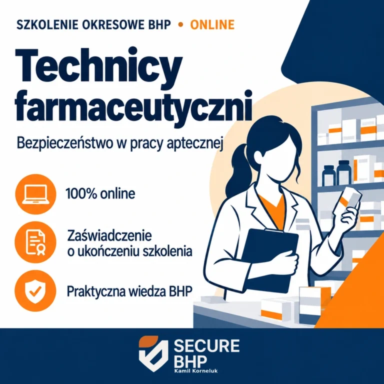 Szkolenie okresowe BHP dla techników farmaceutycznych online — Secure BHP