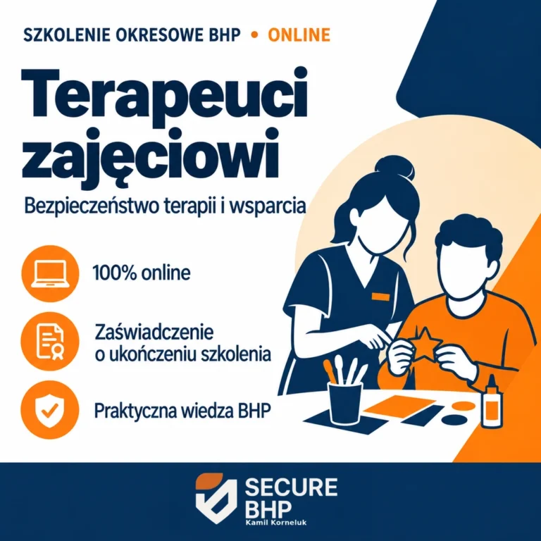 Szkolenie okresowe BHP dla terapeutów zajęciowych online — Secure BHP