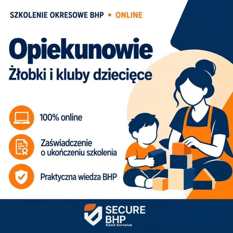 Szkolenie okresowe BHP dla opiekunów w żłobkach i klubach dziecięcych online — Secure BHP