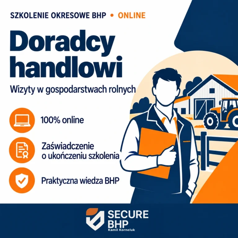 Szkolenie okresowe BHP dla doradców handlowych odwiedzających gospodarstwa rolne online — Secure BHP