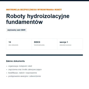 IBWR Roboty hydroizolacyjne fundamentów - edytowalny wzór DOCX