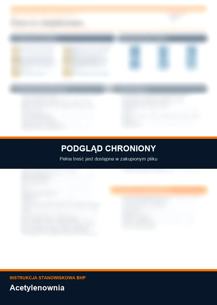 Instrukcja BHP - Acetylenownia - chroniony podgląd instrukcji stanowiskowej