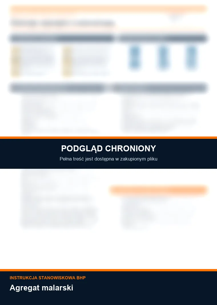 Instrukcja BHP - Agregat malarski - chroniony podgląd instrukcji stanowiskowej