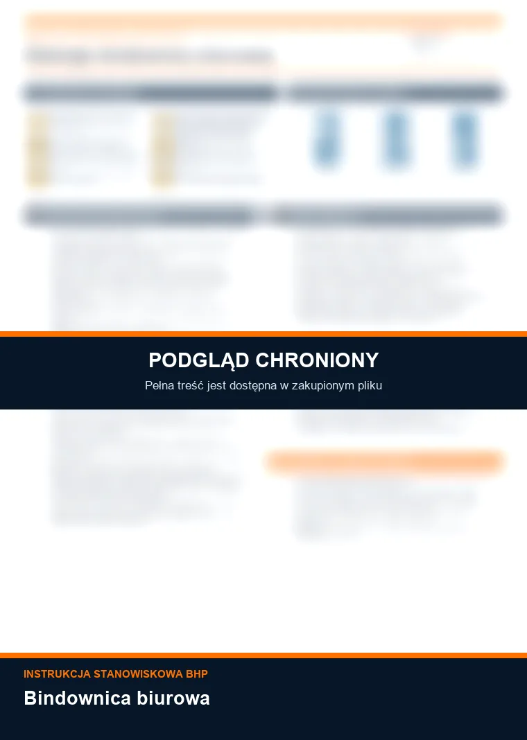 Instrukcja BHP - Bindownica biurowa - chroniony podgląd instrukcji stanowiskowej