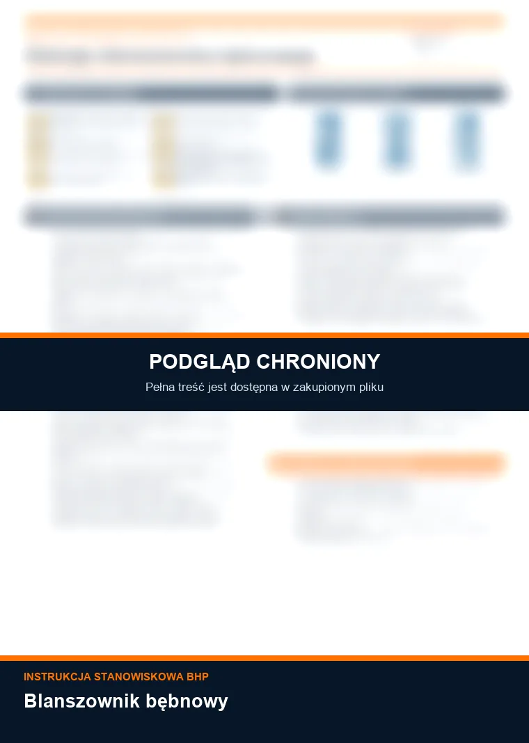Instrukcja BHP - Blanszownik bębnowy - chroniony podgląd instrukcji stanowiskowej