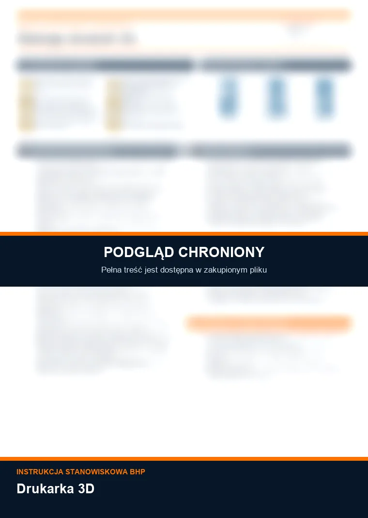 Instrukcja BHP - Drukarka 3D - chroniony podgląd instrukcji stanowiskowej