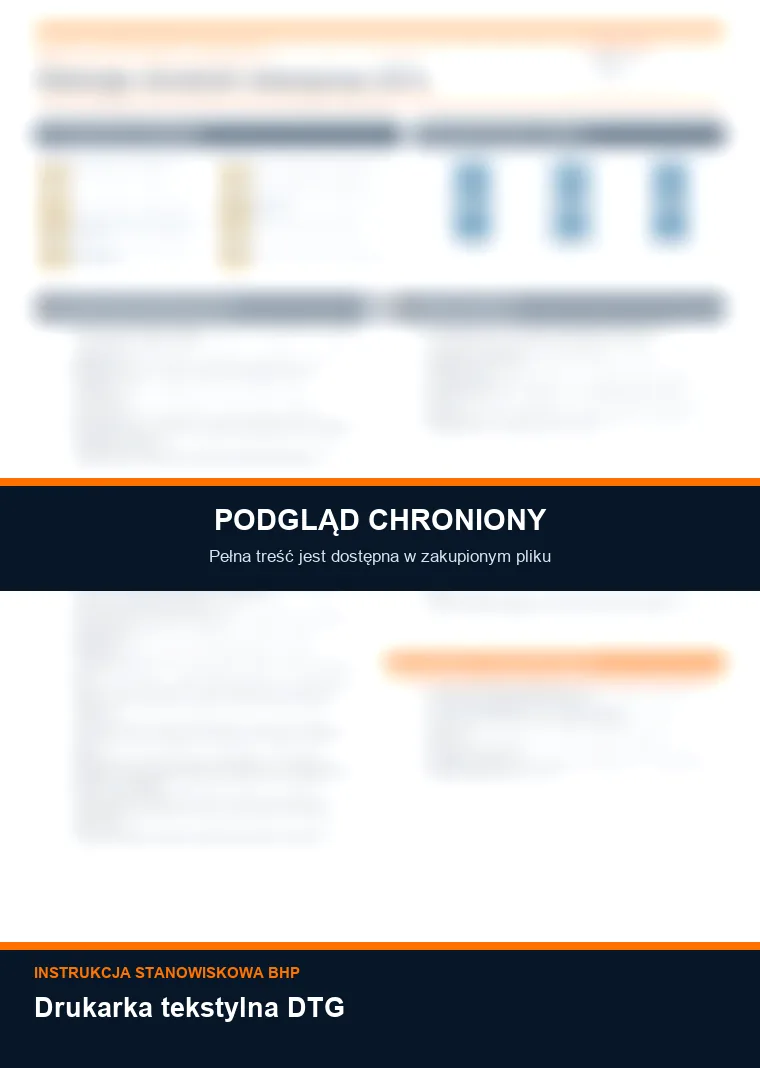 Instrukcja BHP - Drukarka tekstylna DTG - chroniony podgląd instrukcji stanowiskowej
