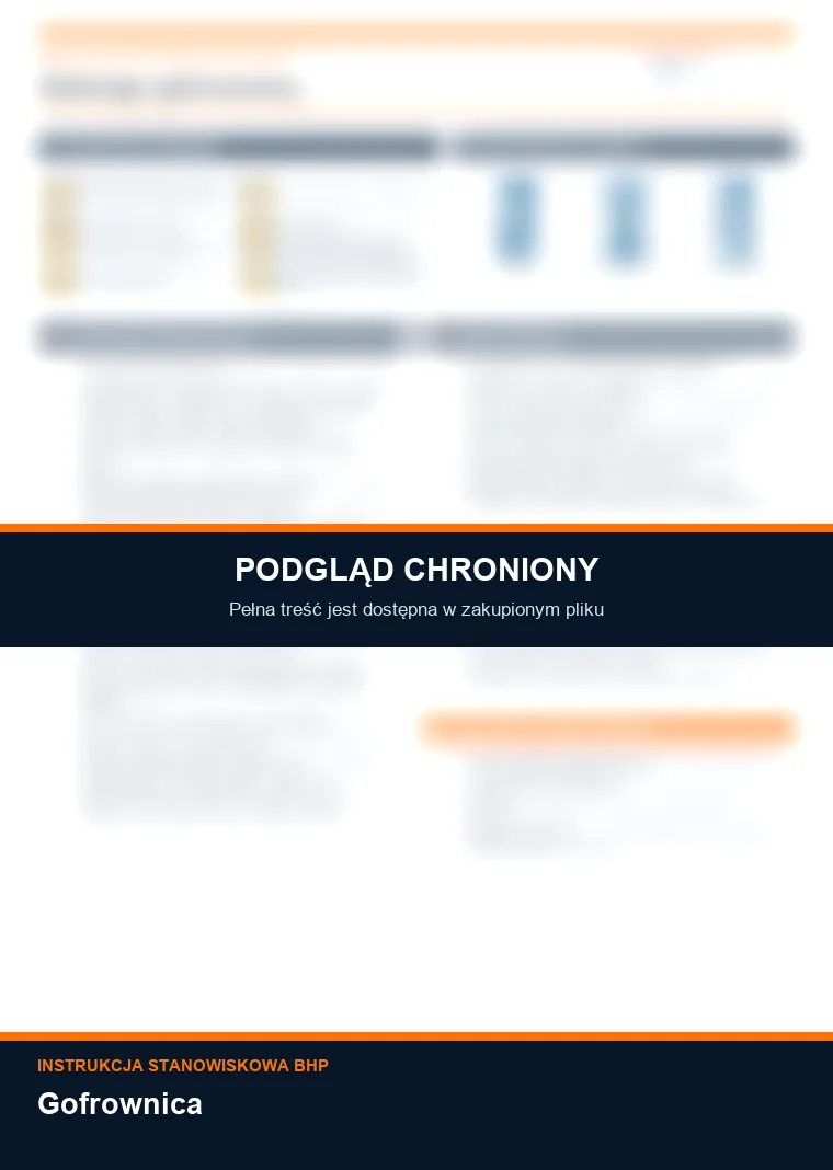 Instrukcja BHP - Gofrownica - chroniony podgląd instrukcji stanowiskowej