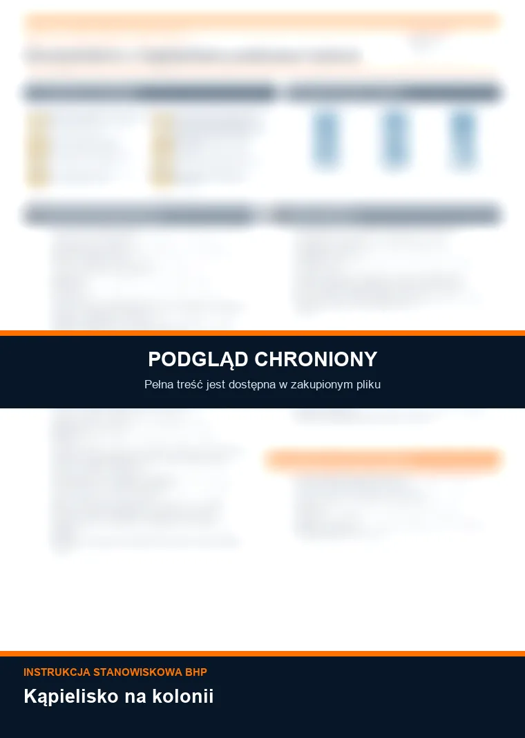 Instrukcja BHP - Kąpielisko na kolonii - chroniony podgląd instrukcji stanowiskowej