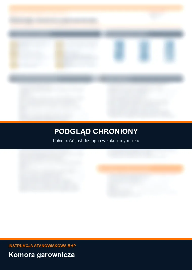 Instrukcja BHP - Komora garownicza - chroniony podgląd instrukcji stanowiskowej