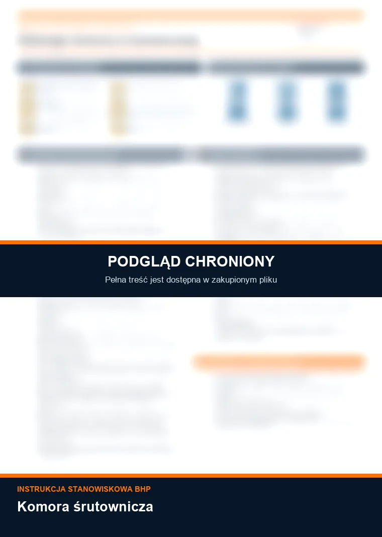 Instrukcja BHP - Komora śrutownicza - chroniony podgląd instrukcji stanowiskowej
