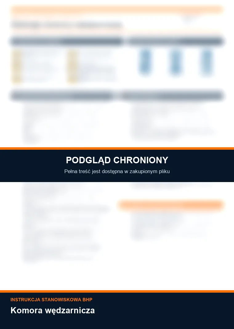 Instrukcja BHP - Komora wędzarnicza - chroniony podgląd instrukcji stanowiskowej