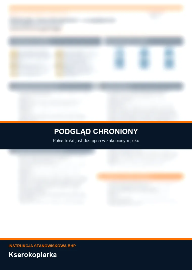 Instrukcja BHP - Kserokopiarka - chroniony podgląd instrukcji stanowiskowej