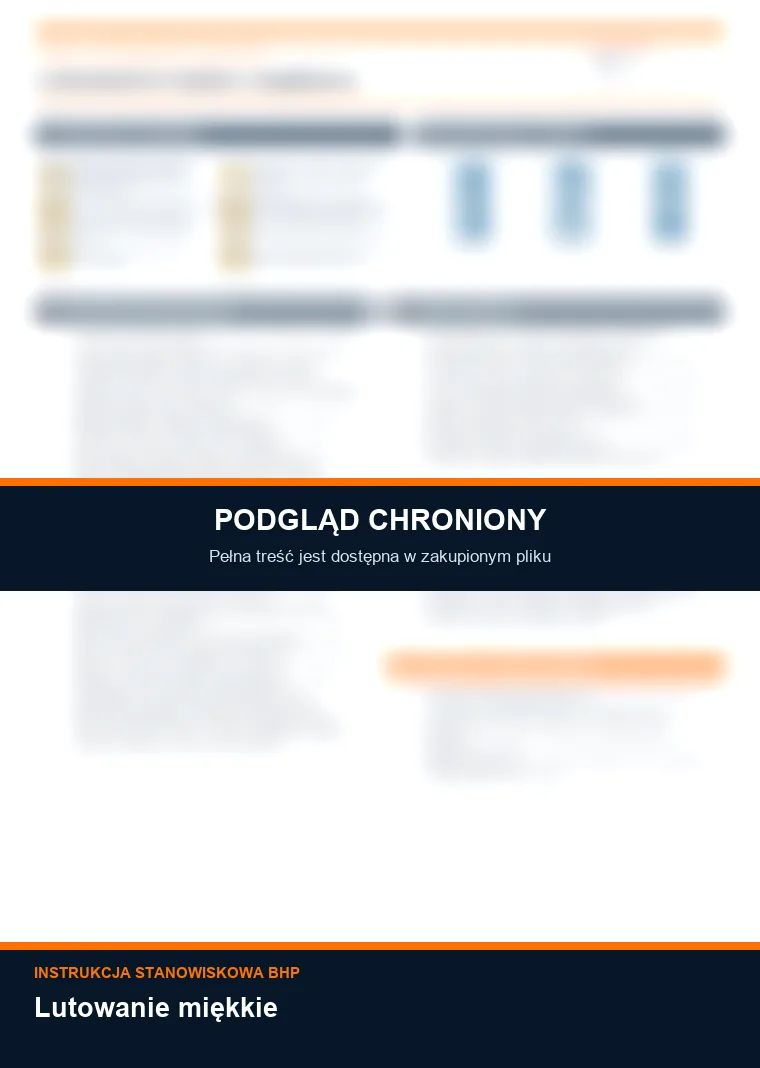 Instrukcja BHP - Lutowanie miękkie - chroniony podgląd instrukcji stanowiskowej