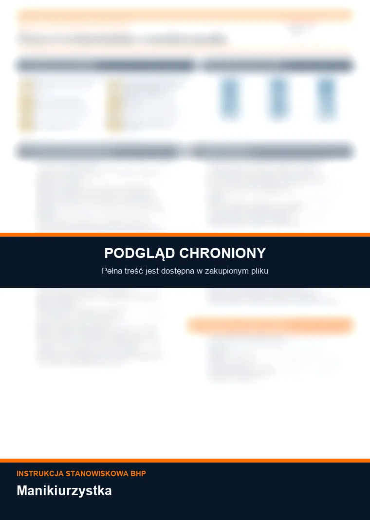 Instrukcja BHP - Manikiurzystka - chroniony podgląd instrukcji stanowiskowej