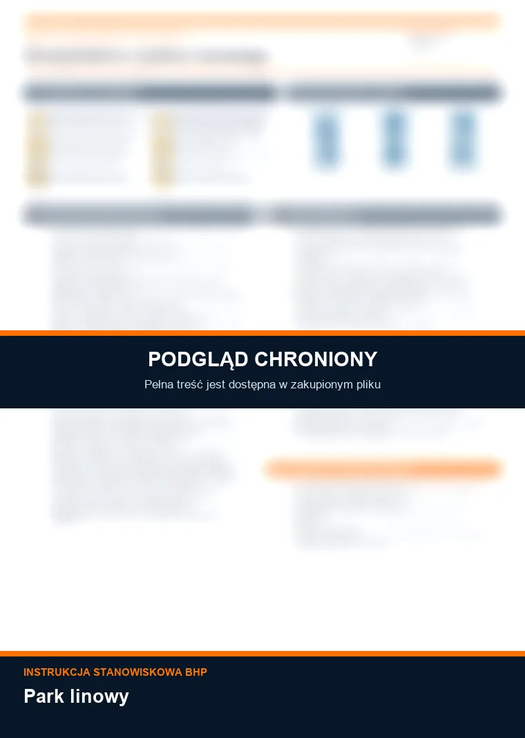 Instrukcja BHP - Park linowy - chroniony podgląd instrukcji stanowiskowej