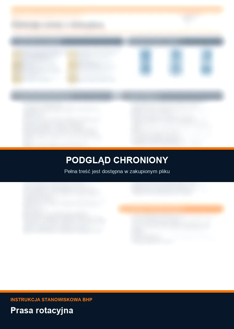 Instrukcja BHP - Prasa rotacyjna - chroniony podgląd instrukcji stanowiskowej