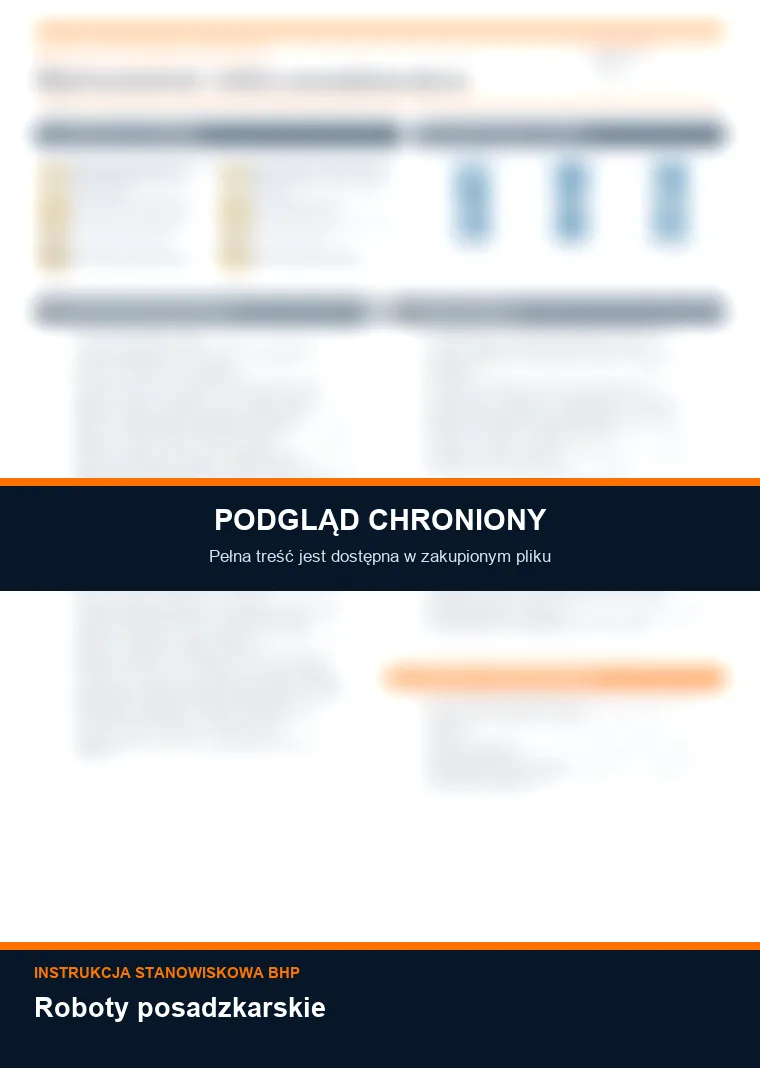 Instrukcja BHP - Roboty posadzkarskie - chroniony podgląd instrukcji stanowiskowej