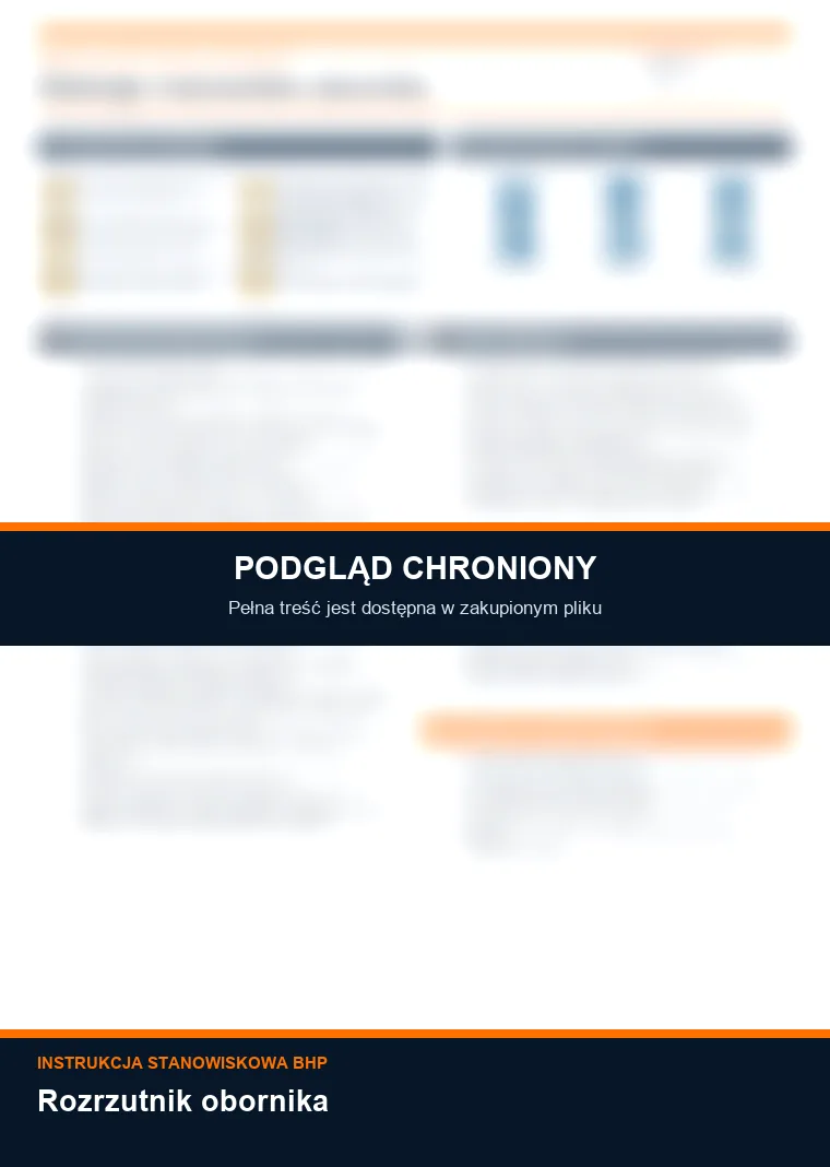 Instrukcja BHP - Rozrzutnik obornika - chroniony podgląd instrukcji stanowiskowej