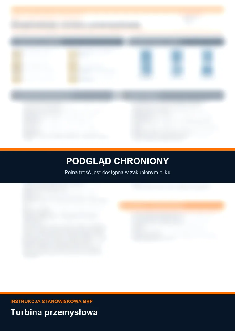 Instrukcja BHP - Turbina przemysłowa - chroniony podgląd instrukcji stanowiskowej