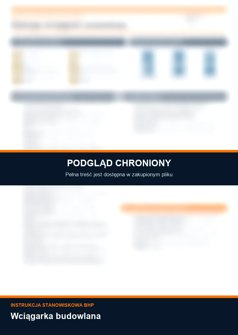 Instrukcja BHP - Wciągarka budowlana - chroniony podgląd instrukcji stanowiskowej